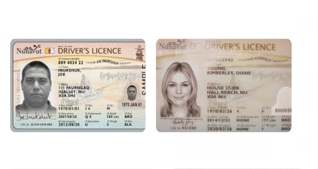 Nunavut Driver Licence