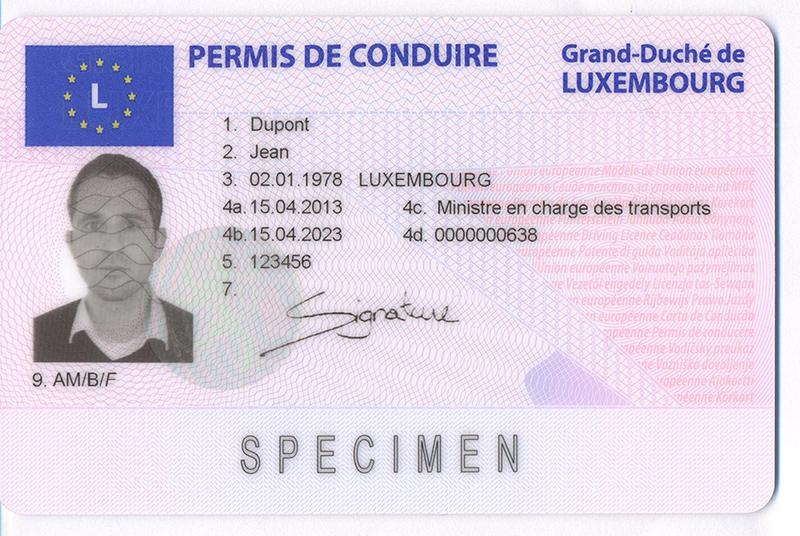 Luxembourg Driving License